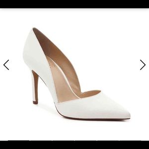 Vince Camuto white heels